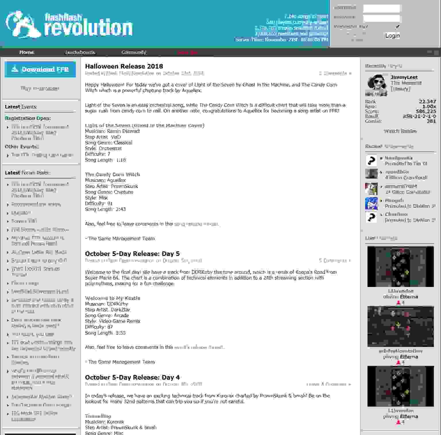 Old Homepage Design