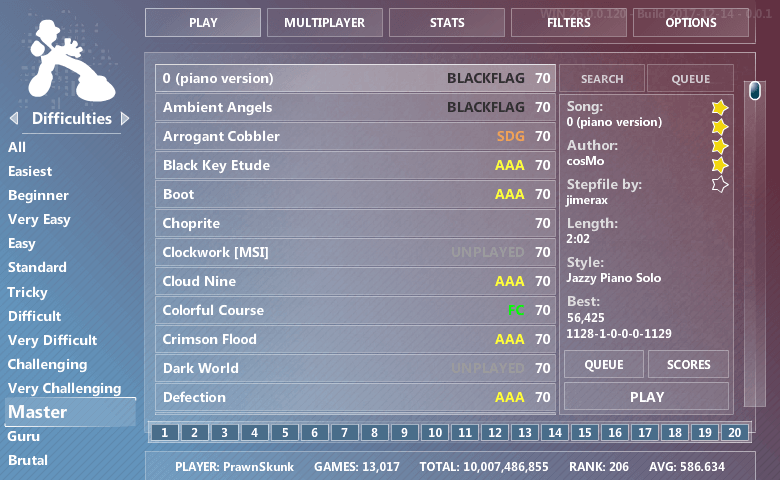 Song Selection Screen